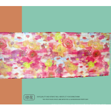 Bufanda de impresión de flores coloridas de algodón de seda